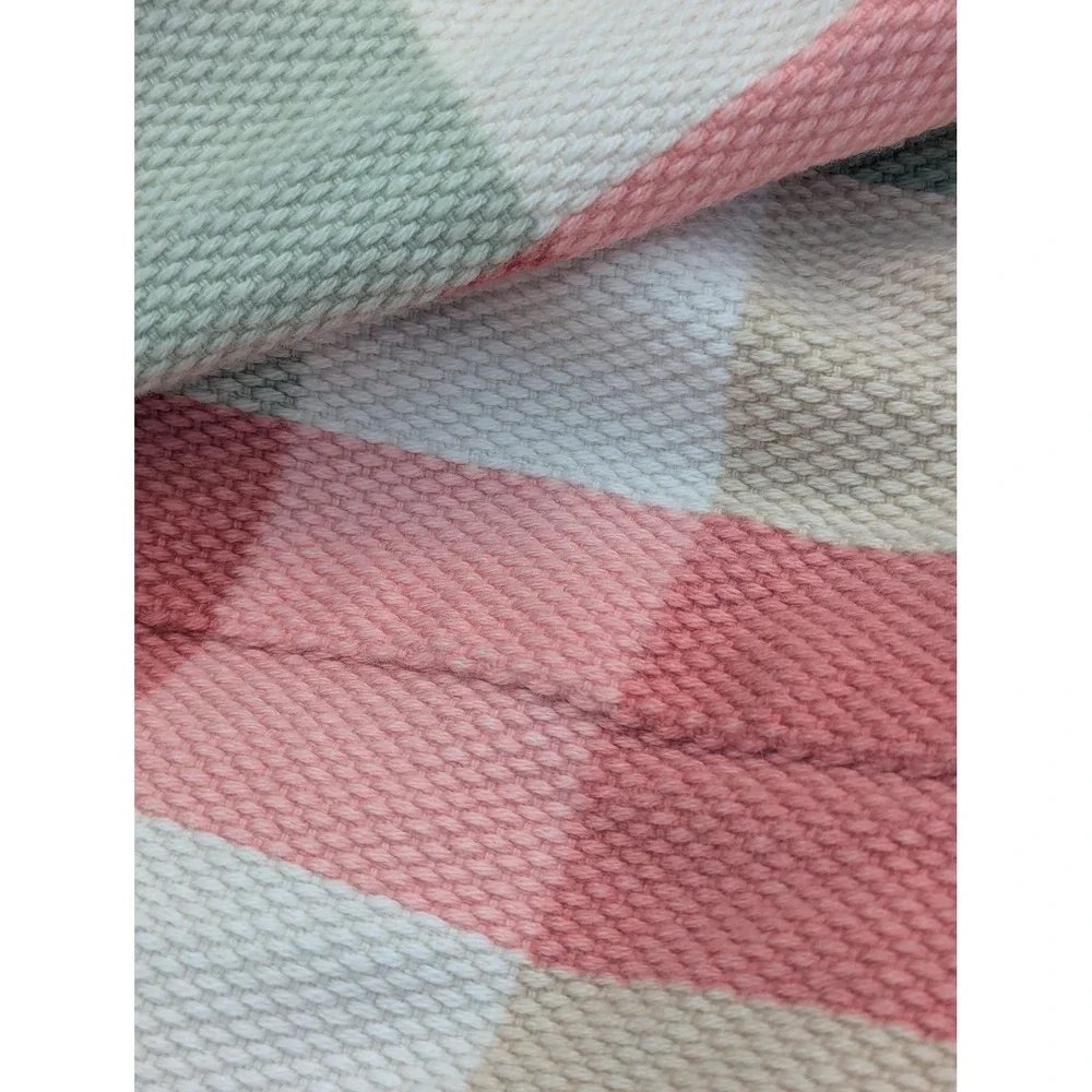 Vintage California King Bed Skirt Heavyweight Plaid Tailored Pleated Dust Ruffle